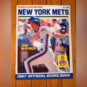 New York Mets 1987 Official Score Book Kevin McReynolds EUC vs Expos
